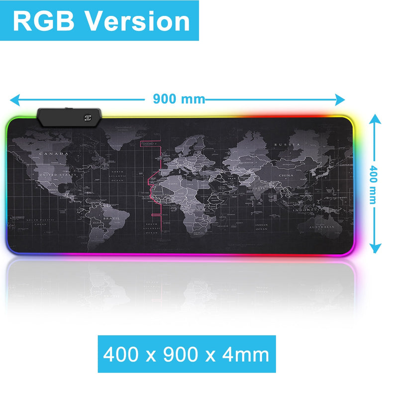 RGB Mouse Pad Gaming Mouse Pad Gamer Large Mouse Mat Big Computer Mousepad Led Backlight XXL Surface Mause Pad Keyboard Desk Mat