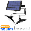 Outdoor Waterproof Double Head Solar Light LED Camping Lamp 15W 20W Emergency Lamp With Solar Panel Hanging For Garden courtyard