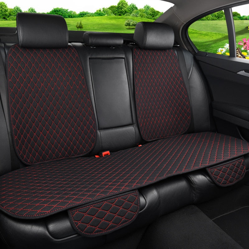 Funda protectora de verano para asiento de coche, cojín de asiento de lino para respaldo delantero y trasero de lino automático, almohadilla para Interior automotriz, camión, Suv, furgoneta