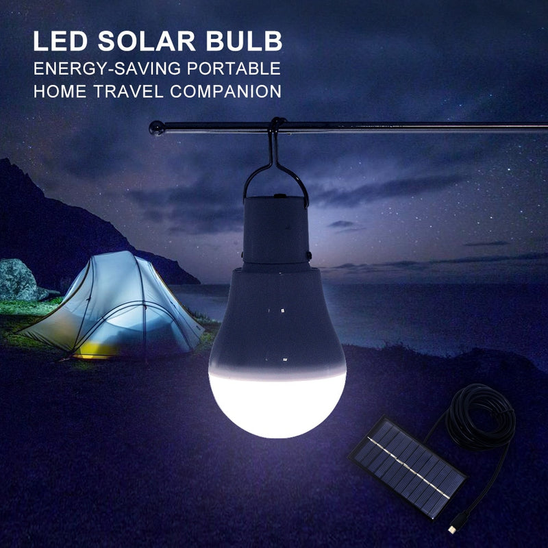 ANBLUB Tragbare LED-Solarlampe Aufgeladene Solarenergie-Lichtpanel-betriebene Notbirne Für Outdoor-Garten-Camping-Zelt-Fischen