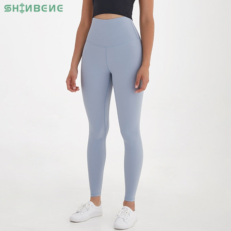 SHINBENE SUPER HIGH RISE 27 '' Longitud completa Deporte Atlético Fitness Leggings Mujeres Entrenamiento Gimnasio Yoga Pantalones Medias XS-XL