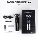 USB Rechargeable Electric Shaver Men's beard  trimmer Waterproof 3D Head Dry Wet LED Display razor  Washable Shaving Machine for