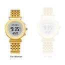 AL Harameen Fajr Time Watch with Azan and Qibla Direction Water Resistant Stainless Steel Islamic Lady Prayer Clock