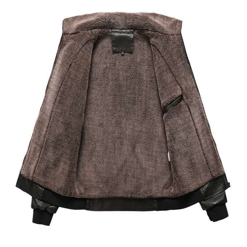 Mountainskin Winter Mens PU Jacket Thick Warm Men&