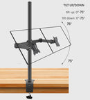 400mm DL-T902-240 Desktop Stand Full Motion 360 Degree steel Monitor Holder 10"-27" clamp base Monitor Mount Arm Load 12kg