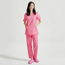 Hospital sala de operaciones negro azul enfermera Scrubs Set salón de belleza trabajo uniforme médico quirúrgico Tops pantalones mascota Doctor ropa de trabajo