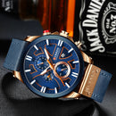 CURREN Fashion Chronograph Clock Men Leather Watch Casual Sport Watches for Men Quartz Wristwatch Relogio Masculino
