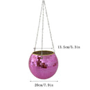 Retro Disco Ball Planter Basket Round Mirror Hanging Pot flower pot Wall Planter Pot Hangin Vase Desktop Decoration Balcony Vase