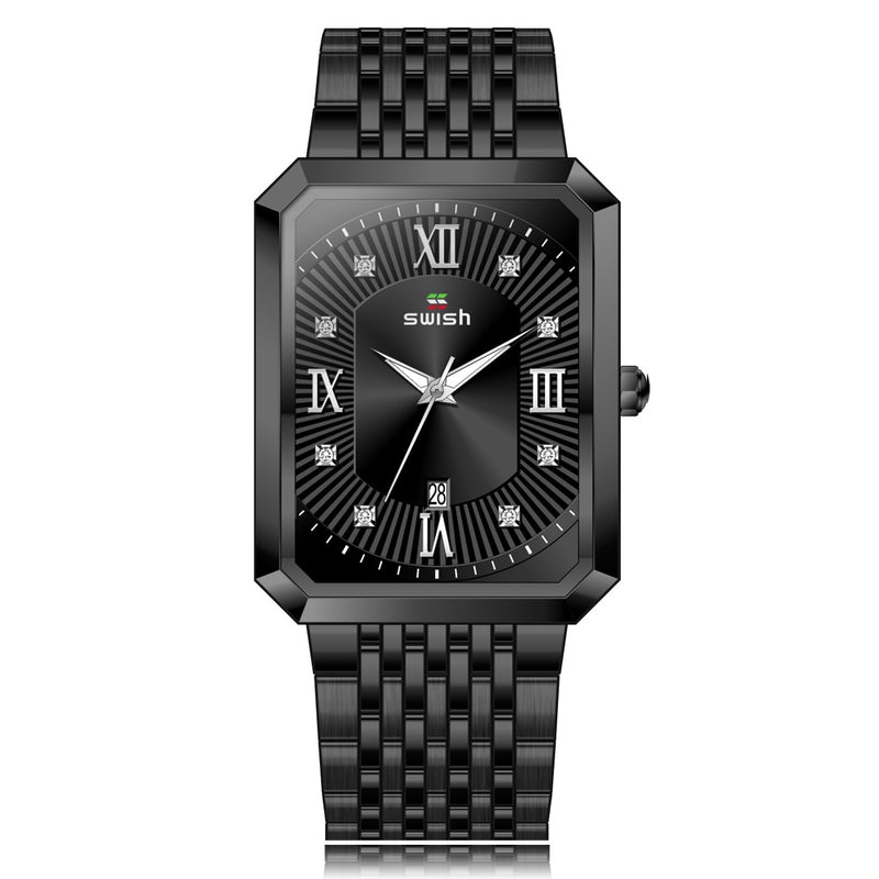 Reloj de lujo de acero inoxidable para hombre, reloj de marca superior, reloj Masculino Geneva, reloj de cuarzo rectangular, relojes de negocios para hombre, 2022