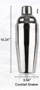 Juego de coctelera, 16 Uds. Kit de camarero para mezclador de vino Martini, herramienta de barras de acero inoxidable, accesorios para fiestas de bebidas en el hogar