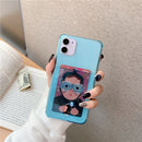 Clear Card Holder Phone Case For iPhone 12 Mini 11 Pro Max XS MAX XR X 7 8 Plus Bumper Solid Color Credit Slot Back Cover