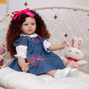 Nuevo diseño de rizos de densidad como princesa Reborn Baby Dolls Realista 60 CM Toddler Bebe Dolls Toy Kids Cosplay Playmate Regalo de cumpleaños