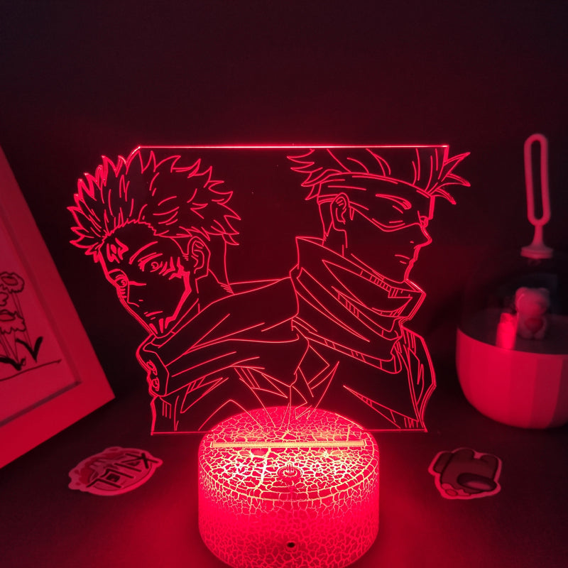Anime Jujutsu Kaisen figura Inumaki Toge 3D LED Lava lámparas RGB luces de noche decoración de mesa de dormitorio cumpleaños Manga regalos para amigos