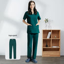 Hospital sala de operaciones negro azul enfermera Scrubs Set salón de belleza trabajo uniforme médico quirúrgico Tops pantalones mascota Doctor ropa de trabajo