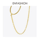 ENFASHION Curve Line Ear Cuff Clip en pendientes para mujer Color dorado grandes Earcuff pendientes sin Piercing joyería Kolczyki E1124