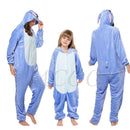 Stitch Onesies Kigurumi Winter Women Panda Pajamas Boys Girls Animal Pyjamas Adults Kids Costumes Flannel Cartoon Sleepwear