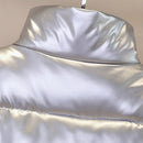 Plus size women autumn waistcoat Glossy bright 2021 vest winter Warm new Korean down vest  sleeveless jacket 3XL,4XL,black,blue