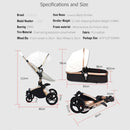 Fast &amp; Free Shipping Aulon Baby Stroller 3 in 1 Free Duty High land-scape  Pram Fashion Carriage on used for New Born to age 4