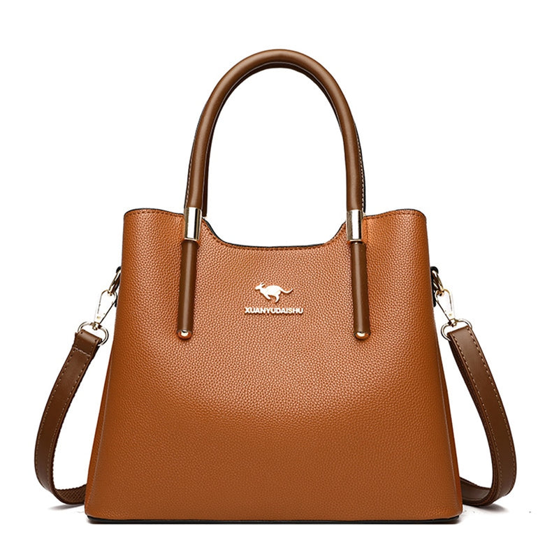 Bolsos cruzados informales de cuero para mujer 2021, bolso de mano de diseñador de lujo para mujer, bolso de hombro de alta calidad con asa superior, bolso principal