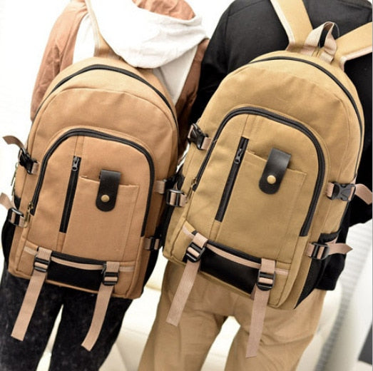 Large Capacity Man Travel Bag Mountaineering Backpack Male Luggage Top Canvas Bucket Shoulder Bags For Boy Men Backpack 5 Colors