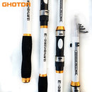 GHOTDA Telescopic Fishing Rod Hard FRP Carbon Fiber 2.1/2.4/2.7/3.0/3.6M Carp Fishing Rod feeder fishing pole Fishing Tackle