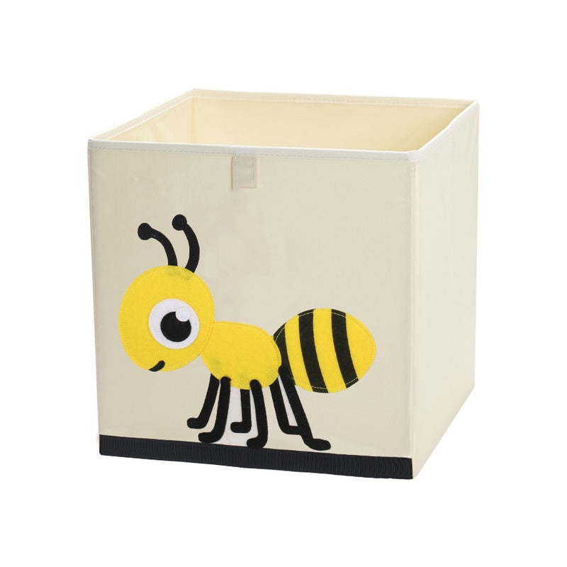 13 inch Foldable Embroidery Animal Cube Storage Box Oxford Fabric Kids Toys Organizers Bins Chest Organizer for Kids Nursery