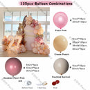 Doubled Dust Pink Boho Wedding Engagement Decoration Chrome Rose Gold Nude Balloons Garland Ballon Arch Global Birthday Decor