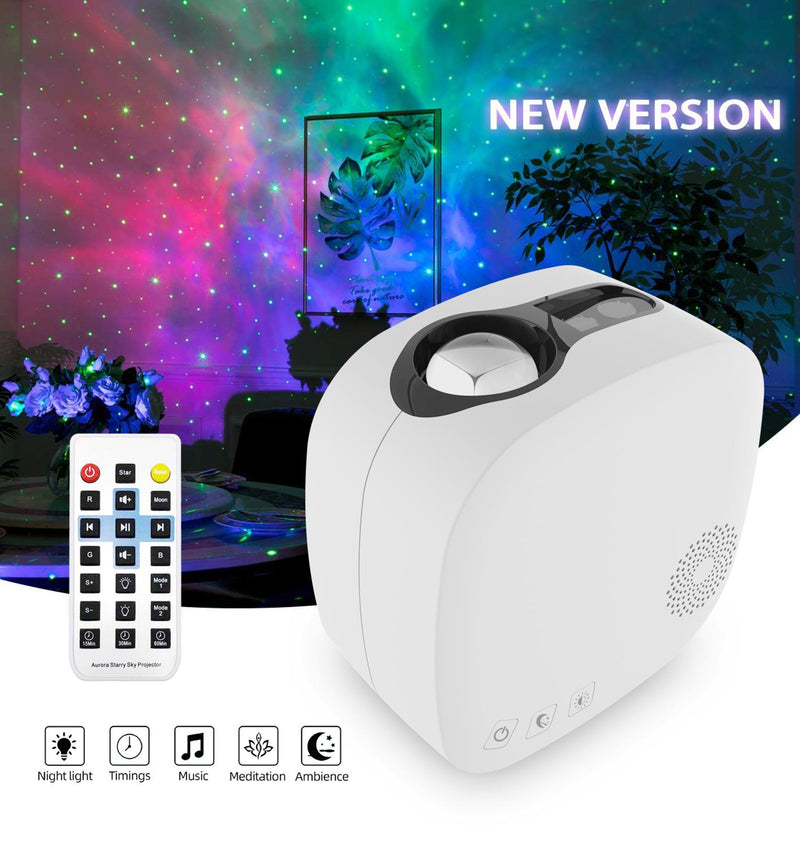 Bluetooth starry sky Projector LED Night Light Projector Galax Nebula Ocean Music Speaker Control Star Projector Moon Night Lamp