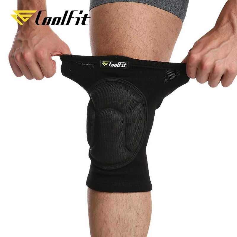 CoolFit, 1 par, engrosamiento, fútbol, ​​voleibol, deportes extremos, rodilleras, soporte, protección, ciclismo, rodillera, rodillera