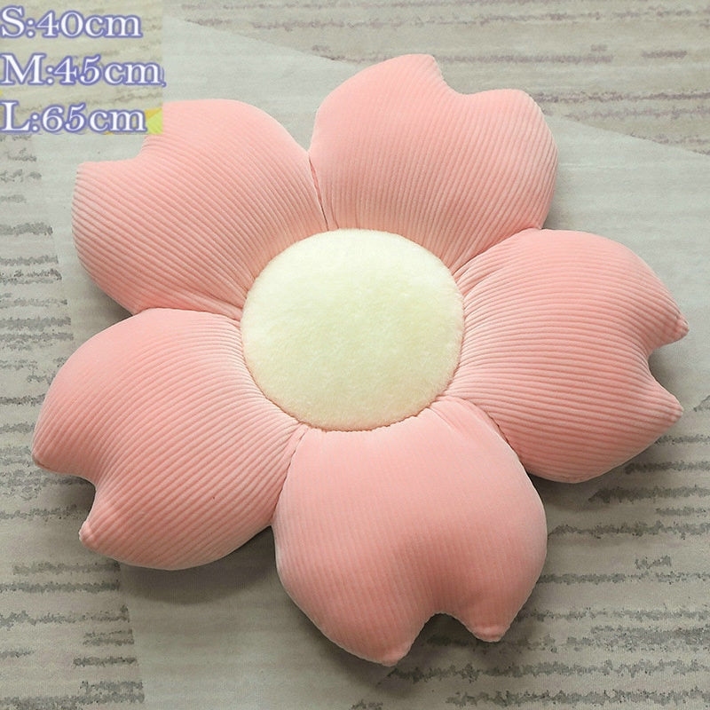 Washable Daisy Flower Cushion Soft Stuffed Car Pillow Peach Blossom Chair Cushion Girly Room Sofa Decor Gift For Girl Birthday