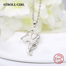 Strollgirl Sterling Silber 925 niedliche Tier Hund Haustier Halsketten &amp; Anhänger Damenmode Schmuckherstellung für Damen Geschenk