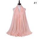 Luxuey Pom Pom Bubble gasa Hijab bufanda mujer chal largo Wrap musulmán diadema Maxi islámico Sjaal 180*70cm