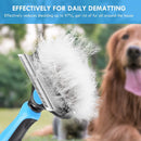 Benepaw Professional Dog Comb Rake 2 In 1 Safe Double-Sided Comfortable Handle Pet Grooming Brush For Mats Tangles Removing