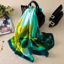2022 180*90cm Women Scarf Summer Silk Shawl Lady Wrap Soft Female Europe Designer beach bandanna foulard muffler girl pareo