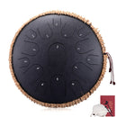 Hluru NEW Steel Tongue Drum 13 Inch 15 Tone Drum Handheld Tank Drum Percussion Instrument Yoga Meditation Music Lovers Gift