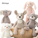 Super suave piernas largas bebé apaciguar juguete rosa conejito gris oso de peluche perro elefante unicornio animales de peluche muñeca juguetes para niños