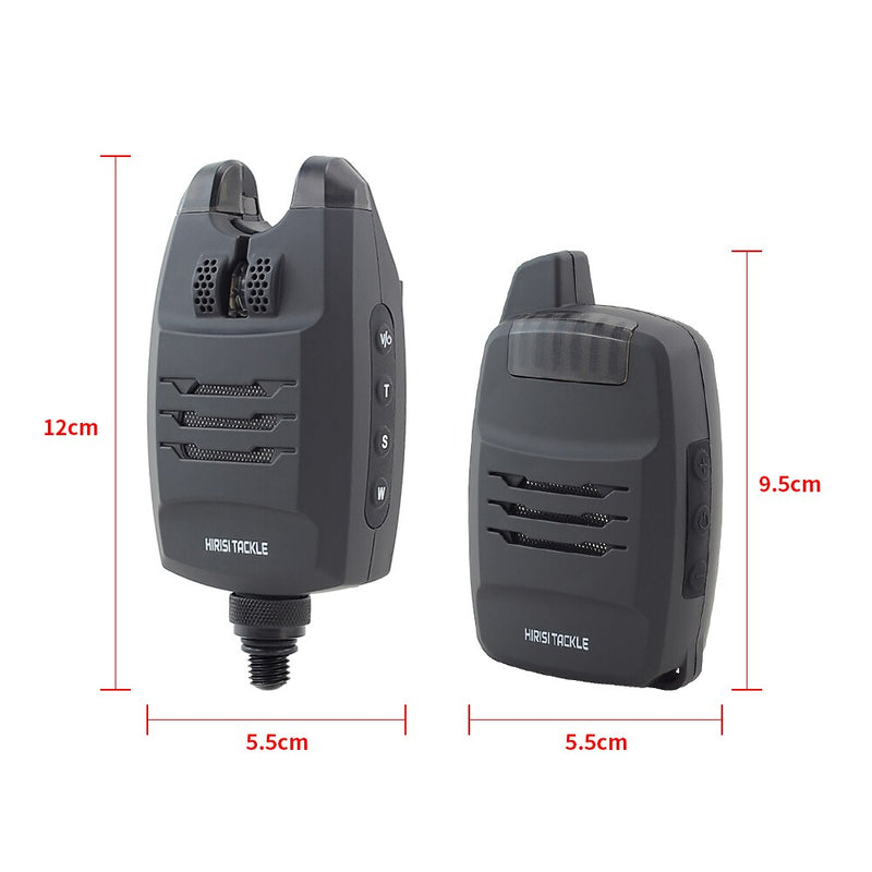 1+4 Carp Fishing Alarm Set Sounds and LED Alarming Wireless Fishing Bite Indicator Electronic with Snag Ear Bar B1228