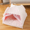 Sweet Princess Cat Bed Foldable Cats Tent Dog House Bed Kitten Dog Basket Beds Cute Cat Houses Home Cushion Pet Kennel Products