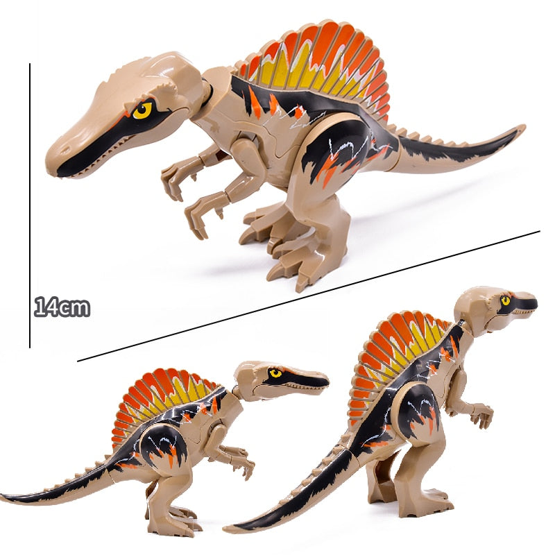 Neue Jurassic Dinosaurier Regenwald Tiere DIY Blöcke Dinosaurier Mini Modelle Bausteinziegelsteine ​​Kind Dino Spielzeug Für Kinder