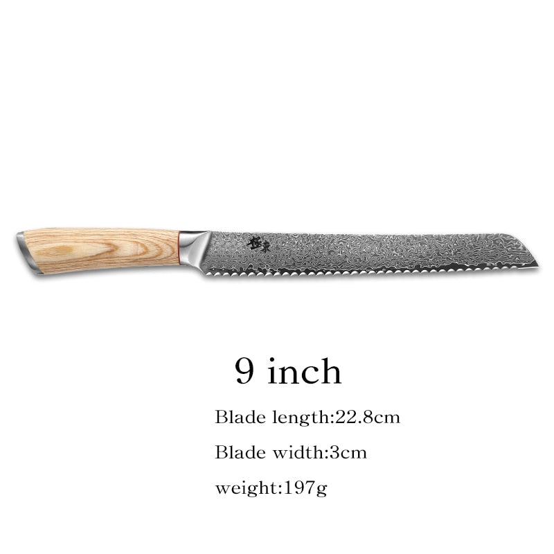 67-lagiger Stahl V Gold 10 Damaskus Küchenmesser Koch Gyuto Santoku Cleaver Schälsteak Slicing Utility Boning Lachs