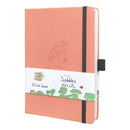 BUKE Dotted Journal Dot Grid Notebook Sketcbook - PU Leather, 160gsm Thick Paper, Inner Pocket, Elastic Closure, Pen Holder