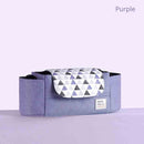 Universal Baby Stroller Organizer Expandable Diaper Bag with Shoulder Strap,Cup Holder,Zipper Pocket Stroller Accessories Travel