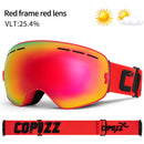 COPOZZ Brand Professional Ski Goggles Double Layers Lens Anti-fog UV400 Big Ski Glasses Skiing Snowboard Men Women Snow Goggles