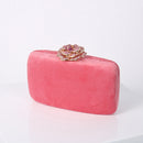Velvet Clutch Bag for Women Luxury Designer Purse and Handbag Diamond Flower Lock Elegant Evening Bag Wedding Clutch ZD1905