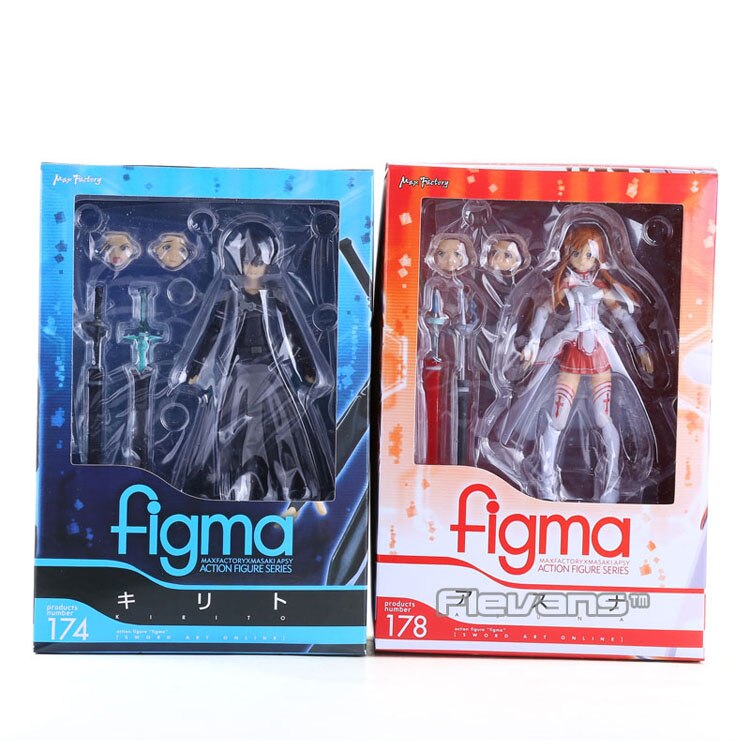 Sword Art Online SAO Kirito Kazuto Figma 174 Asuna Figma 178 PVC Figuras de acción Juguetes