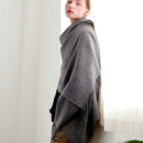 Bufanda de lana de 100% para mujer, chales gruesos de Cachemira con cicatrices de invierno, bufandas de Pashmina de moda para mujer, urdimbres de gran tamaño para mantener el calor, 300g