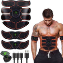 Abs Trainer Ems Abdominal Muscle Stimulator Tone Home Gym Belt Fitness Workout Equipment with LCD Display Slimming Massager