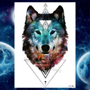 Pegatinas de tatuaje temporal de estilo veraniego, pluma de flor rosa para mujer, tatuajes falsos para hombre, tatuajes artísticos para brazo corporal, Lobo Tribal, León, Henna