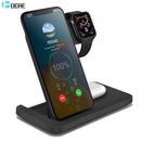 Qi 3 in 1 Charging Dock Station For iPhone 14 13 12 11 XS XR X 8 AirPods Pro iWatch 15W Fast Wireless Charger For Apple Watch 7