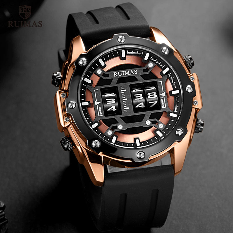 RUIMAS Digital Quartz Watch Men Top Brand Luxury Waterproof Wristwatch Male Silicone Strap Military Relogio Masculino Clock 553